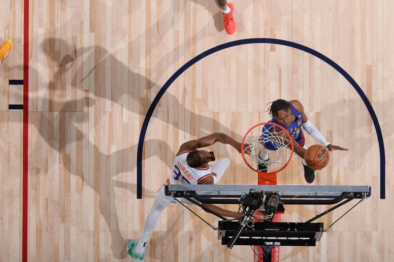 DENVER, CO - MARCH 5: Peyton Watson #8 of the Denver Nuggets shoots the ball during the game against the Phoenix Suns on March 5, 2024 at the Ball Arena in Denver, Colorado. NOTE TO USER: User expressly acknowledges and agrees that, by downloading and/or using this Photograph, user is consenting to the terms and conditions of the Getty Images License Agreement. Mandatory Copyright Notice: Copyright 2024 NBAE (Photo by Bart Young/NBAE via Getty Images)