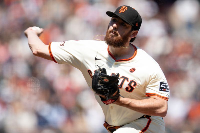 Jul 14, 2024; San Francisco, California, USA; San Francisco Giants pitcher Ryan Walker (74) pitches against the Minnesota Twins during the ninth inning at Oracle Park. Mandatory Credit: D. Ross Cameron-USA TODAY Sports