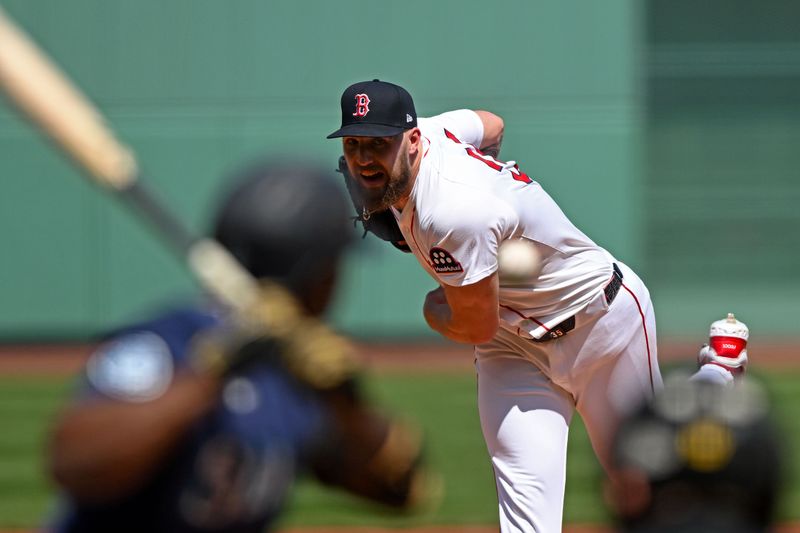 Apr 24, 2025; Boston, Massachusetts, USA; Boston Red Sox starting pitcher Garrett Crochet (35) pitches against the Seattle Mariners during the first inning at Fenway Park. Mandatory Credit: Brian Fluharty-Imagn Images