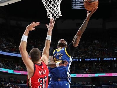 NEW ORLEANS, LA - OCTOBER 30: Gary Payton II #0 of the Golden State Warriors drives to the basket during the game against the New Orleans Pelicans on October 30, 2023 at the Smoothie King Center in New Orleans, Louisiana. NOTE TO USER: User expressly acknowledges and agrees that, by downloading and or using this Photograph, user is consenting to the terms and conditions of the Getty Images License Agreement. Mandatory Copyright Notice: Copyright 2023 NBAE (Photo by Layne Murdoch Jr./NBAE via Getty Images)