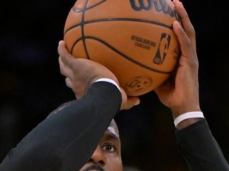 LOS ANGELES, CALIFORNIA - DECEMBER 25: LeBron James #23 of the Los Angeles Lakers warms up prior to the game against the Boston Celtics at Crypto.com Arena on December 25, 2023 in Los Angeles, California. NOTE TO USER: User expressly acknowledges and agrees that, by downloading and or using this photograph, User is consenting to the terms and conditions of the Getty Images License Agreement.(Photo by Jayne Kamin-Oncea/Getty Images)