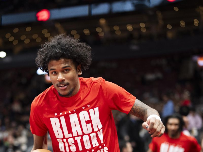 TORONTO, ON - FEBRUARY 9: Jalen Green #4 of the Houston Rockets takes the court ahead of playing the Toronto Raptors in their basketball game at the Scotiabank Arena on February 9, 2024 in Toronto, Ontario, Canada. NOTE TO USER: User expressly acknowledges and agrees that, by downloading and/or using this Photograph, user is consenting to the terms and conditions of the Getty Images License Agreement. (Photo by Mark Blinch/Getty Images)