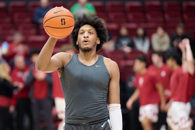 Jan 18, 2024; Stanford, California, USA; Washington State Cougars forward Isaac Jones (13) warms up before the game between the Stanford Cardinal and the Washington State Cougars at Maples Pavilion. Mandatory Credit: Robert Edwards-USA TODAY Sports