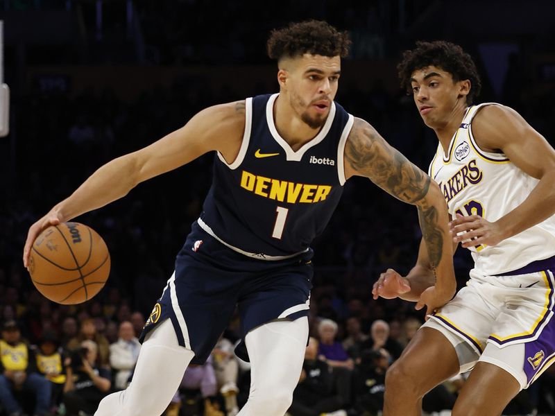 LOS ANGELES, CALIFORNIA - NOVEMBER 23:  Michael Porter Jr. #1 of the Denver Nuggets in the first half at Crypto.com Arena on November 23, 2024 in Los Angeles, California.  NOTE TO USER: User expressly acknowledges and agrees that, by downloading and/or using this photograph, user is consenting to the terms and conditions of the Getty Images License Agreement. (Photo by Ronald Martinez/Getty Images)