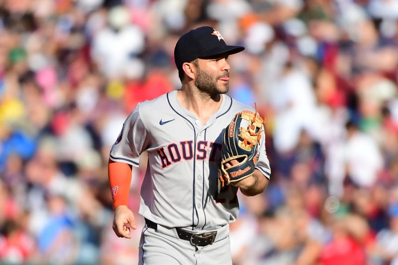 Aug 10, 2024; Boston, Massachusetts, USA;  Houston Astros third baseman Alex Bregman (2) runs off the field during the sixth inning against the Boston Red Sox at Fenway Park. Mandatory Credit: Bob DeChiara-USA TODAY Sports