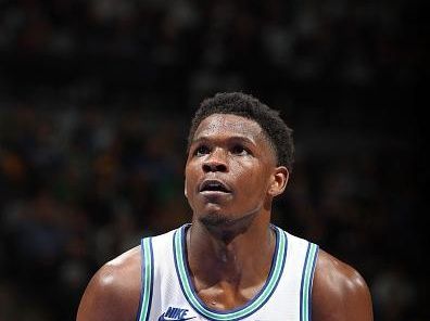 MINNEAPOLIS, MN -  DECEMBER 30: Anthony Edwards #5 of the Minnesota Timberwolves prepares to shoot a free throw against the Los Angeles Lakers on December 30, 2023 at Target Center in Minneapolis, Minnesota. NOTE TO USER: User expressly acknowledges and agrees that, by downloading and or using this Photograph, user is consenting to the terms and conditions of the Getty Images License Agreement. Mandatory Copyright Notice: Copyright 2023 NBAE (Photo by David Sherman/NBAE via Getty Images)