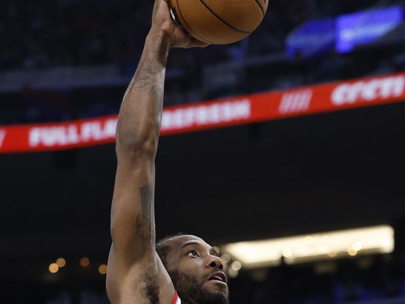 INGLEWOOD, CALIFORNIA - MAY 01: Kawhi Leonard #2 of the LA Clippers dunks the ball during the second quarter against the Denver Nuggets in Game Six of the Western Conference First Round NBA Playoffs at Intuit Dome on May 01, 2025 in Inglewood, California. NOTE TO USER: User expressly acknowledges and agrees that, by downloading and or using this photograph, User is consenting to the terms and conditions of the Getty Images License Agreement. (Photo by Harry How/Getty Images)