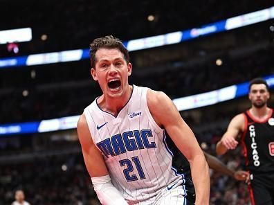 CHICAGO, ILLINOIS - NOVEMBER 17: Moritz Wagner #21 of the Orlando Magic reacts in the first half of an NBA In-Season Tournament game against the Chicago Bulls at the United Center on November 17, 2023 in Chicago, Illinois.  NOTE TO USER: User expressly acknowledges and agrees that, by downloading and or using this photograph, User is consenting to the terms and conditions of the Getty Images License Agreement.  (Photo by Quinn Harris/Getty Images)