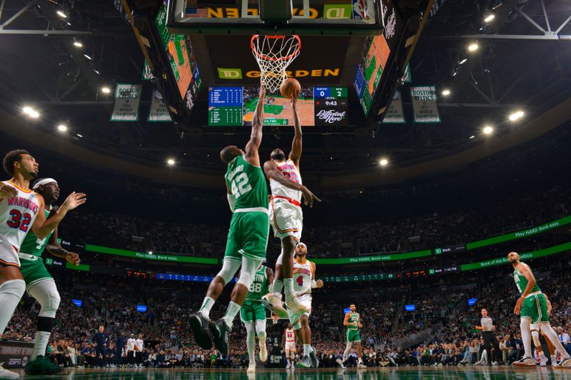 BOSTON, MA - NOVEMBER 6: Andrew Wiggins #22 of the Golden State Warriors drives to the basket during the game against the Boston Celtics on November 6, 2024 at TD Garden in Boston, Massachusetts. NOTE TO USER: User expressly acknowledges and agrees that, by downloading and/or using this Photograph, user is consenting to the terms and conditions of the Getty Images License Agreement. Mandatory Copyright Notice: Copyright 2024 NBAE (Photo by Jesse D. Garrabrant/NBAE via Getty Images)