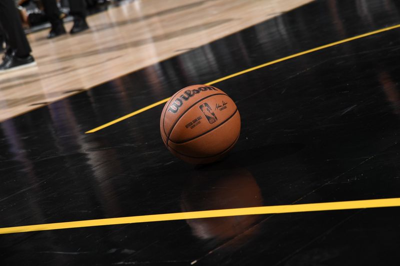 SAN FRANCISCO, CA - MARCH 22: A generic basketball photo of the Official Wilson basketball during the Indiana Pacers game against the Golden State Warriors on March 22, 2024 at Chase Center in San Francisco, California. NOTE TO USER: User expressly acknowledges and agrees that, by downloading and or using this photograph, user is consenting to the terms and conditions of Getty Images License Agreement. Mandatory Copyright Notice: Copyright 2024 NBAE (Photo by Noah Graham/NBAE via Getty Images)