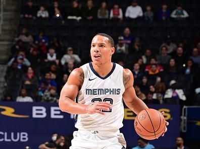 DETROIT, MI - DECEMBER 6: Desmond Bane #22 of the Memphis Grizzlies handles the ball during the game  on December 6, 2023 at Little Caesars Arena in Detroit, Michigan. NOTE TO USER: User expressly acknowledges and agrees that, by downloading and/or using this photograph, User is consenting to the terms and conditions of the Getty Images License Agreement. Mandatory Copyright Notice: Copyright 2023 NBAE (Photo by Chris Schwegler/NBAE via Getty Images)