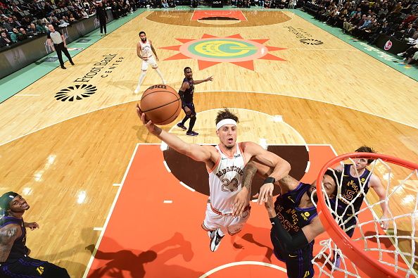 SAN ANTONIO, TX - DECEMBER 15:  Zach Collins #23 of the San Antonio Spurs goes to the basket during the game on December 15, 2023 at the Frost Bank Center in San Antonio, Texas. NOTE TO USER: User expressly acknowledges and agrees that, by downloading and or using this photograph, user is consenting to the terms and conditions of the Getty Images License Agreement. Mandatory Copyright Notice: Copyright 2023 NBAE (Photos by Andrew D. Bernstein/NBAE via Getty Images)