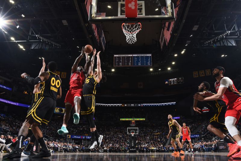 SAN FRANCISCO, CA - JANUARY 10:  Zion Williamson #1 of the New Orleans Pelicans goes to the basket during the game on January 10, 2024 at Chase Center in San Francisco, California. NOTE TO USER: User expressly acknowledges and agrees that, by downloading and or using this photograph, user is consenting to the terms and conditions of Getty Images License Agreement. Mandatory Copyright Notice: Copyright 2024 NBAE (Photo by Noah Graham/NBAE via Getty Images)