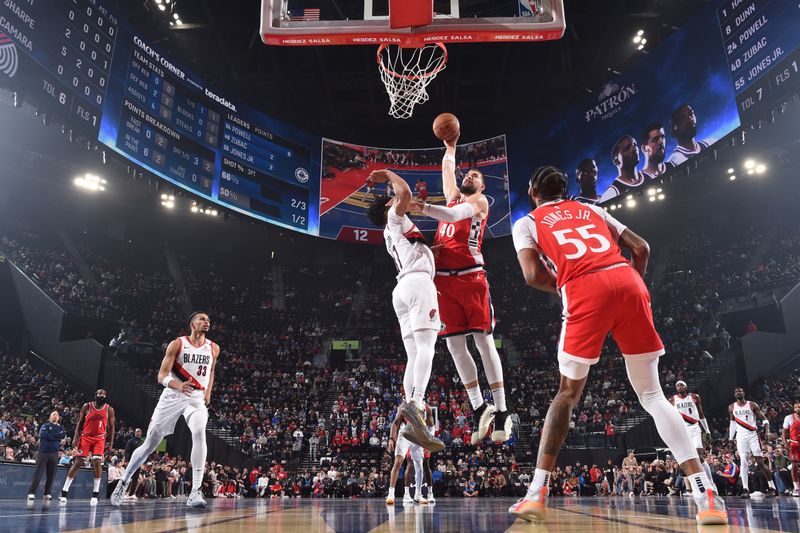 INGLEWOOD, CA - DECEMBER 3: Ivica Zubac #40 of the LA Clippers dunks the ball during the game against the Portland Trail Blazers on December 3, 2024 at Intuit Dome in Los Angeles, California. NOTE TO USER: User expressly acknowledges and agrees that, by downloading and/or using this Photograph, user is consenting to the terms and conditions of the Getty Images License Agreement. Mandatory Copyright Notice: Copyright 2024 NBAE (Photo by Juan Ocampo/NBAE via Getty Images)