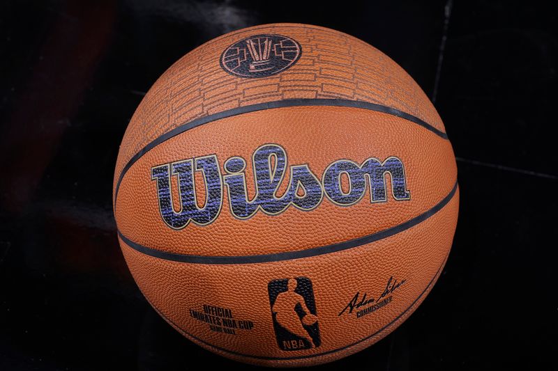 SACRAMENTO, CA - NOVEMBER 15: A generic basketball photo of the Official Wilson basketball before the game between the Minnesota Timberwolves and the Sacramento Kings during the Emirates NBA Cup game on November 15, 2024 at Golden 1 Center in Sacramento, California. NOTE TO USER: User expressly acknowledges and agrees that, by downloading and or using this Photograph, user is consenting to the terms and conditions of the Getty Images License Agreement. Mandatory Copyright Notice: Copyright 2024 NBAE (Photo by Rocky Widner/NBAE via Getty Images)