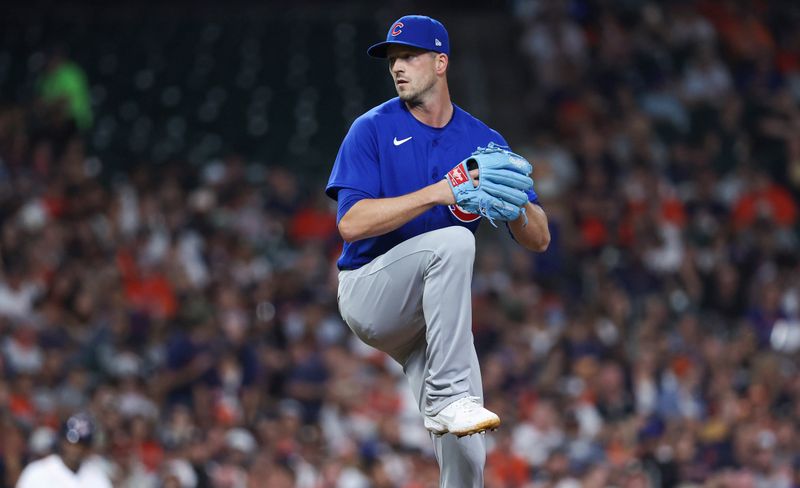 May 17, 2023; Houston, Texas, USA; Chicago Cubs starting pitcher Drew Smyly (11) delivers a pitch during the fifth inning against the Houston Astros at Minute Maid Park. Mandatory Credit: Troy Taormina-USA TODAY Sports