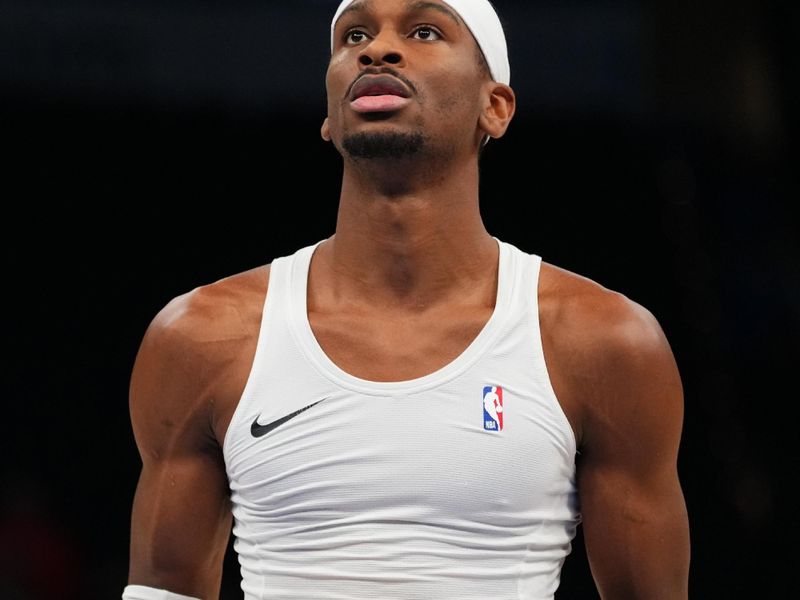 OKLAHOMA CITY, OK - FEBRUARY 5:   Shai Gilgeous-Alexander #2 of the Oklahoma City Thunder warms up before the game against the Phoenix Suns on February 5, 2025 at Paycom Center in Oklahoma City, Oklahoma. NOTE TO USER: User expressly acknowledges and agrees that, by downloading and or using this photograph, User is consenting to the terms and conditions of the Getty Images License Agreement. Mandatory Copyright Notice: Copyright 2025 NBAE (Photo by Cooper Neill/NBAE via Getty Images)