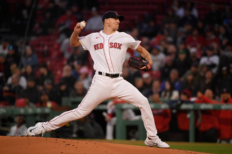 Apr 4, 2023; Boston, Massachusetts, USA;  Boston Red Sox starting pitcher Nick Pivetta (37) pitches during the first inning against the Pittsburgh Pirates at Fenway Park. Mandatory Credit: Bob DeChiara-USA TODAY Sports