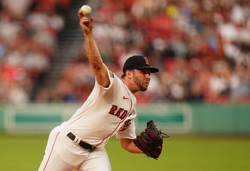 May 13, 2024; Boston, Massachusetts, USA; Boston Red Sox starting pitcher Kutter Crawford (50) throws a pitch against the Tampa Bay Rays in the first inning at Fenway Park. Mandatory Credit: David Butler II-USA TODAY Sports