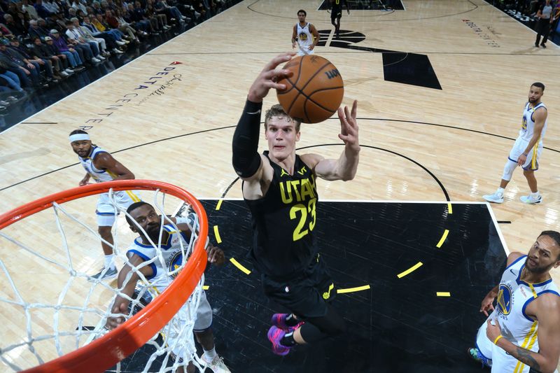 SALT LAKE CITY, UT - OCTOBER 25: Lauri Markkanen #23 of the Utah Jazz shoots the ball during the game on October 25, 2024 at Delta Center in Salt Lake City, Utah. NOTE TO USER: User expressly acknowledges and agrees that, by downloading and or using this Photograph, User is consenting to the terms and conditions of the Getty Images License Agreement. Mandatory Copyright Notice: Copyright 2024 NBAE (Photo by Melissa Majchrzak/NBAE via Getty Images)