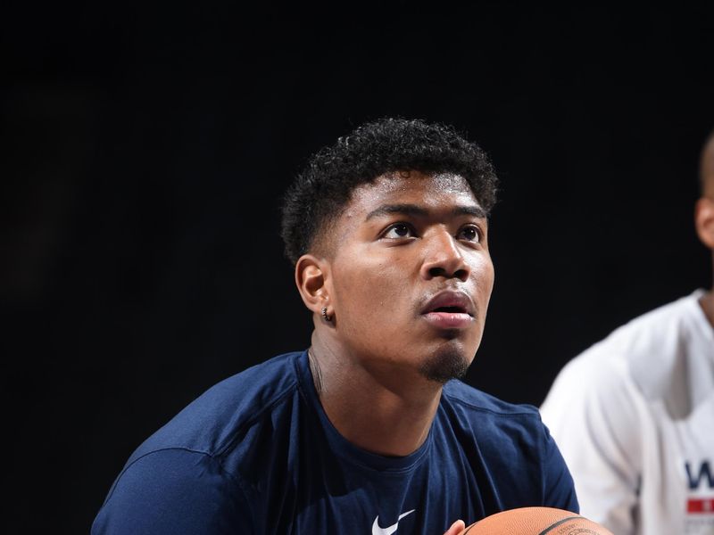 PHILADELPHIA, PA - NOVEMBER 2: Rui Hachimura #8 of the Washington Wizards warms up before the game against the Philadelphia 76ers on November 2, 2022 at the Wells Fargo Center in Philadelphia, Pennsylvania NOTE TO USER: User expressly acknowledges and agrees that, by downloading and/or using this Photograph, user is consenting to the terms and conditions of the Getty Images License Agreement. Mandatory Copyright Notice: Copyright 2022 NBAE (Photo by David Dow/NBAE via Getty Images)