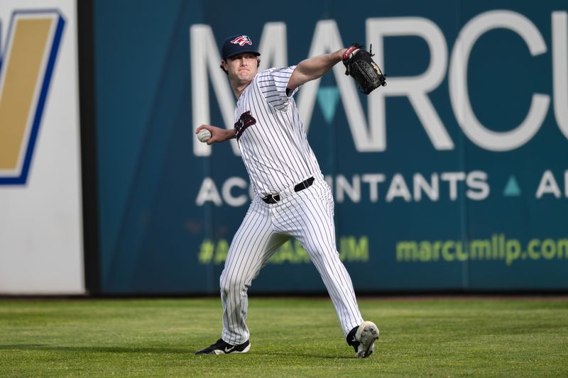 Jun 4, 2024; Bridgewater, NJ, USA; New York Yankees pitcher Gerrit Cole warms up before a MLB rehab assignment with the Somerset Patriots against the Hartford Yard Goats at TD Bank Ballpark. Mandatory Credit: John Jones-USA TODAY Sports