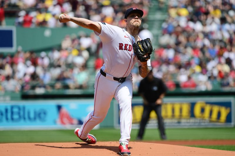 May 26, 2024; Boston, Massachusetts, USA;  Boston Red Sox starting pitcher Tanner Houck (89) pitches during the first inning against the Milwaukee Brewers at Fenway Park. Mandatory Credit: Bob DeChiara-USA TODAY Sports
