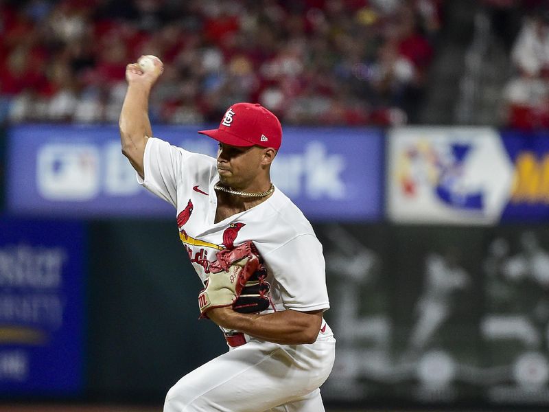 Apr 12, 2022; St. Louis, Missouri, USA;  St. Louis Cardinals relief pitcher Jordan Hicks (12) pitches against the Kansas City Royals during the fifth inning at Busch Stadium. Mandatory Credit: Jeff Curry-USA TODAY Sports