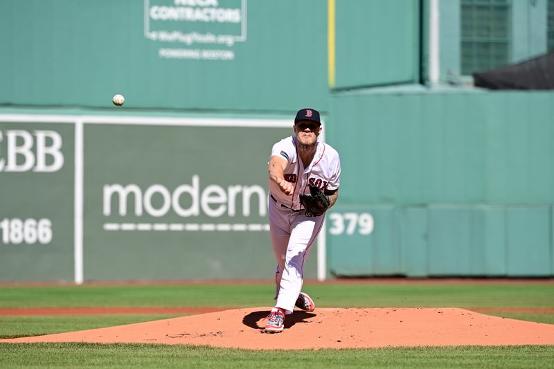 Sep 12, 2023; Boston, Massachusetts, USA; Boston Red Sox starting pitcher Tanner Houck (89) pitches against the New York Yankees during the first inning at Fenway Park. Mandatory Credit: Eric Canha-USA TODAY Sports