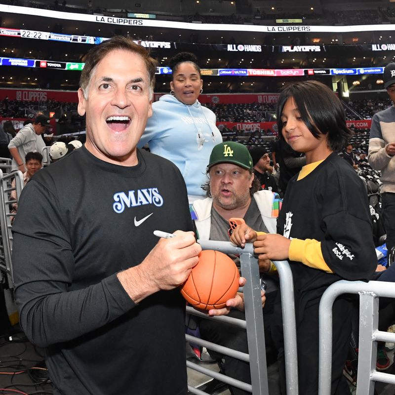 LOS ANGELES, CA - APRIL 23: Mark Cuban attends the game between the Dallas Mavericks and the LA Clippers during Round 1 Game 2 of the 2024 NBA Playoffs on April 23, 2024 at Crypto.Com Arena in Los Angeles, California. NOTE TO USER: User expressly acknowledges and agrees that, by downloading and/or using this Photograph, user is consenting to the terms and conditions of the Getty Images License Agreement. Mandatory Copyright Notice: Copyright 2024 NBAE (Photo by Andrew D. Bernstein/NBAE via Getty Images)