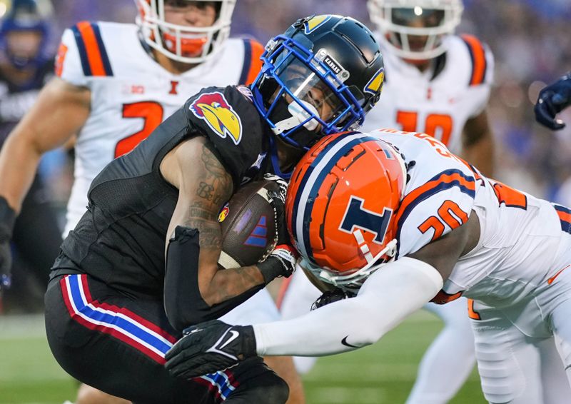 Kansas Jayhawks Set to Lock Horns with Illinois Fighting Illini in a Showdown at Memorial Stadium