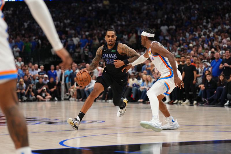 DALLAS, TX - MAY 18: PJ Washington #25 of the Dallas Mavericks drives to the basket during the game against the Oklahoma City Thunder during Round 2 Game 6 of the 2024 NBA Playoffs on May 18, 2024 at the American Airlines Center in Dallas, Texas. NOTE TO USER: User expressly acknowledges and agrees that, by downloading and or using this photograph, User is consenting to the terms and conditions of the Getty Images License Agreement. Mandatory Copyright Notice: Copyright 2024 NBAE (Photo by Cooper Neill/NBAE via Getty Images)