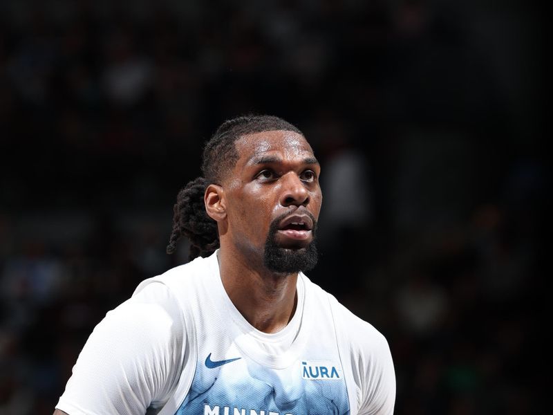 MINNEAPOLIS, MN -  APRIL 12: Naz Reid #11 of the Minnesota Timberwolves shoots a free throw during the game against the Atlanta Hawks on April 12, 2024 at Target Center in Minneapolis, Minnesota. NOTE TO USER: User expressly acknowledges and agrees that, by downloading and or using this Photograph, user is consenting to the terms and conditions of the Getty Images License Agreement. Mandatory Copyright Notice: Copyright 2024 NBAE (Photo by David Sherman/NBAE via Getty Images)