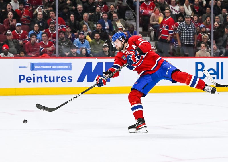 Mar 9, 2023; Montreal, Quebec, CAN; Montreal Canadiens right wing Josh Anderson (17) shoots the puck for a goal against the New York Rangers during the second period at Bell Centre. Mandatory Credit: David Kirouac-USA TODAY Sports