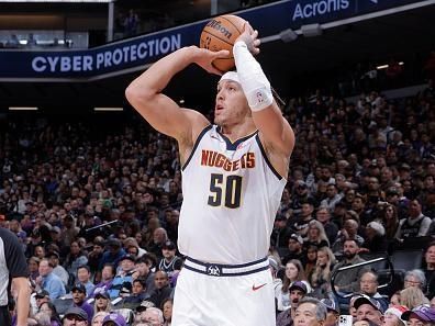 SACRAMENTO, CA - DECEMBER 2: Aaron Gordon #50 of the Denver Nuggets shoots a three point basket during the game against the Sacramento Kings on December 2, 2023 at Golden 1 Center in Sacramento, California. NOTE TO USER: User expressly acknowledges and agrees that, by downloading and or using this Photograph, user is consenting to the terms and conditions of the Getty Images License Agreement. Mandatory Copyright Notice: Copyright 2023 NBAE (Photo by Rocky Widner/NBAE via Getty Images)