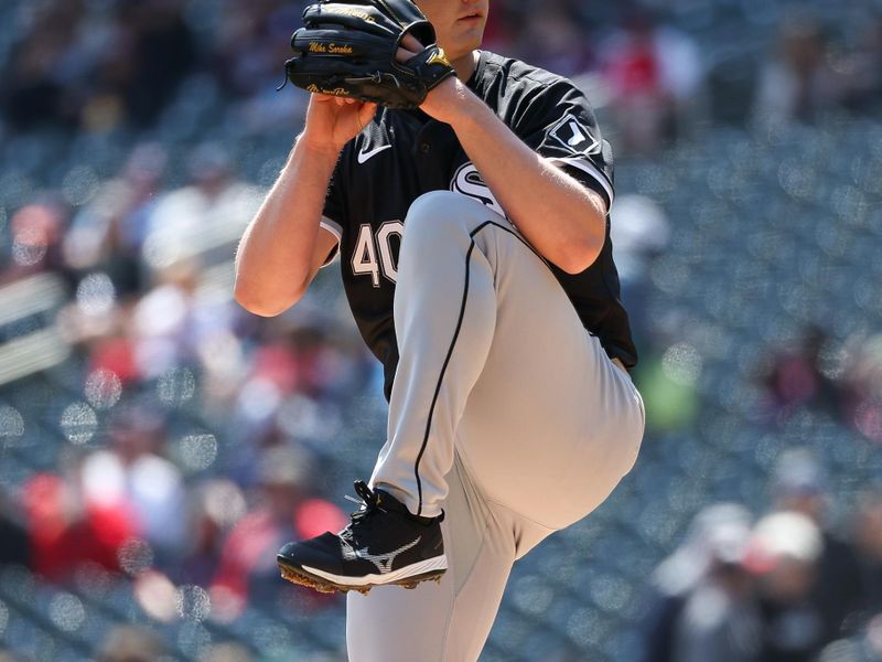 Apr 25, 2024; Minneapolis, Minnesota, USA; Chicago White Sox starting pitcher Michael Soroka (40) delivers a pitch against the Minnesota Twins during the first inning at Target Field. Mandatory Credit: Matt Krohn-USA TODAY Sports