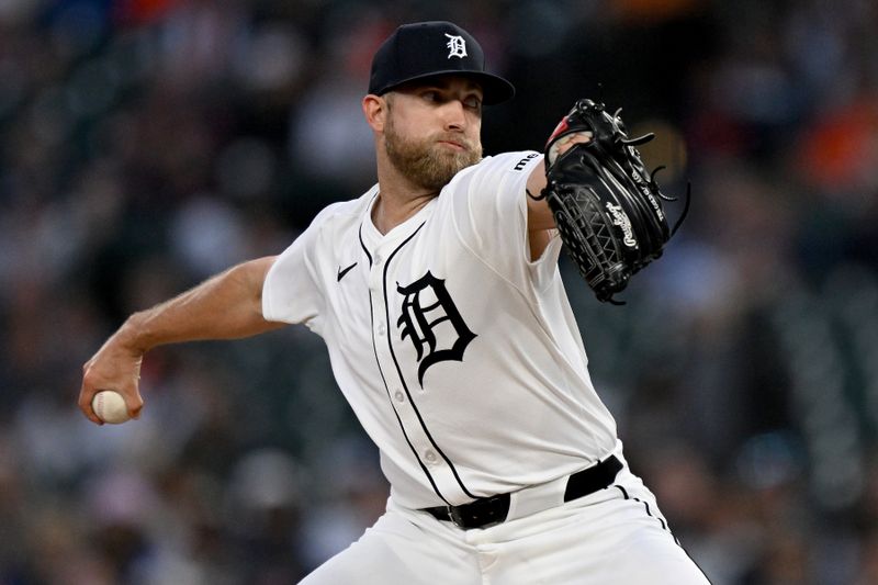 May 27, 2025; Detroit, Michigan, USA;  Detroit Tigers pitcher Will Vest (19) throws a pitch against the San Francisco Giants in the ninth inning at Comerica Park. Mandatory Credit: Lon Horwedel-Imagn Images