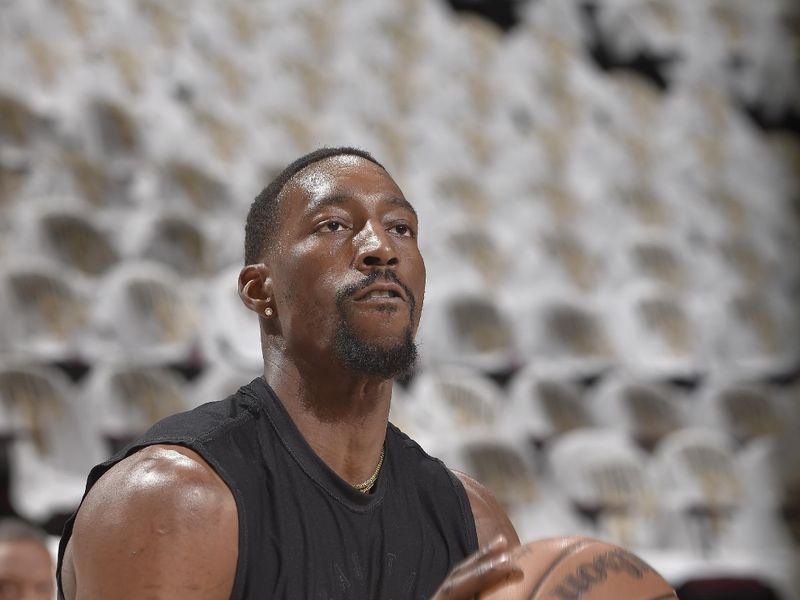 CLEVELAND, OH - APRIL 23: Bam Adebayo #13 of the Miami Heat warms up before Round One Game Two of the 2025 NBA Playoffs on April 23, 2025 at Rocket Mortgage FieldHouse in Cleveland, Ohio. NOTE TO USER: User expressly acknowledges and agrees that, by downloading and/or using this Photograph, user is consenting to the terms and conditions of the Getty Images License Agreement. Mandatory Copyright Notice: Copyright 2025 NBAE (Photo by David Liam Kyle/NBAE via Getty Images)