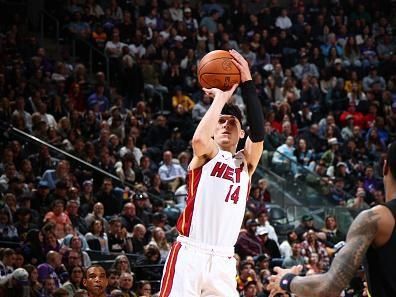 SALT LAKE CITY, UT - DECEMBER 30: Tyler Herro #14 of the Miami Heat shoots the ball during the game against the Utah Jazz on December 30, 2023 at Delta Center in Salt Lake City, Utah. NOTE TO USER: User expressly acknowledges and agrees that, by downloading and or using this Photograph, User is consenting to the terms and conditions of the Getty Images License Agreement. Mandatory Copyright Notice: Copyright 2023 NBAE (Photo by Melissa Majchrzak/NBAE via Getty Images)