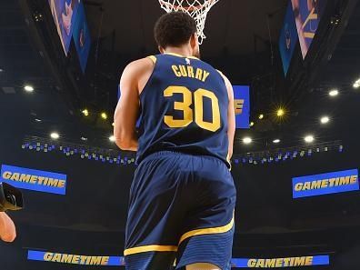 SAN FRANCISCO, CA - DECEMBER 28: Stephen Curry #30 of the Golden State Warriors stands on the court before the game against the Miami Heat on December 28, 2023 at Chase Center in San Francisco, California. NOTE TO USER: User expressly acknowledges and agrees that, by downloading and or using this photograph, user is consenting to the terms and conditions of Getty Images License Agreement. Mandatory Copyright Notice: Copyright 2023 NBAE (Photo by Noah Graham/NBAE via Getty Images)