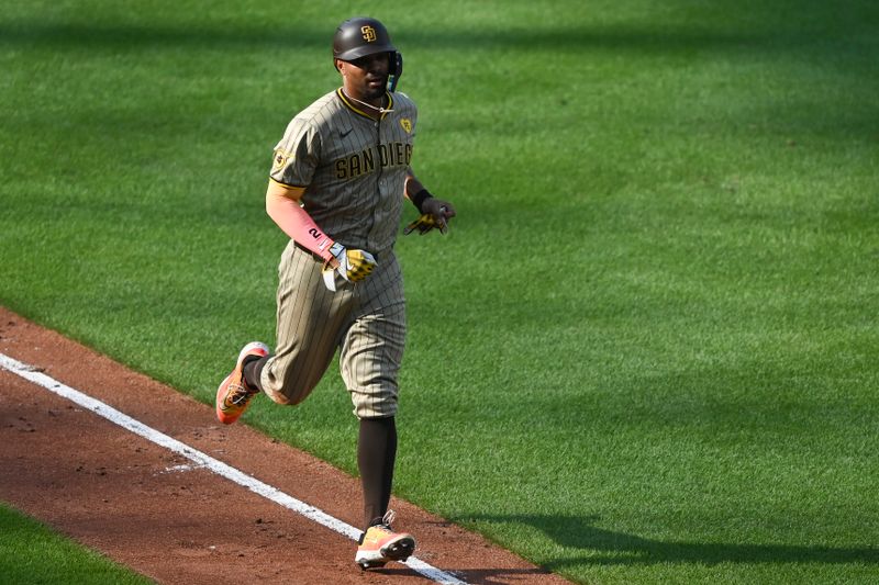 Jul 27, 2024; Baltimore, Maryland, USA;  Baltimore Orioles shortstop Gunnar Henderson (2) scores on a  seventh inning sacrifice fly against the Baltimore Orioles at Oriole Park at Camden Yards. Mandatory Credit: Tommy Gilligan-USA TODAY Sports