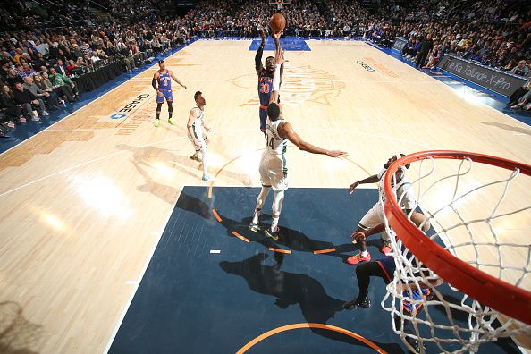 NEW YORK, NY - DECEMBER 23:  Julius Randle #30 of the New York Knicks shoots the ball during the game  on December 23, 2023 at Madison Square Garden in New York City, New York.  NOTE TO USER: User expressly acknowledges and agrees that, by downloading and or using this photograph, User is consenting to the terms and conditions of the Getty Images License Agreement. Mandatory Copyright Notice: Copyright 2023 NBAE  (Photo by Nathaniel S. Butler/NBAE via Getty Images)