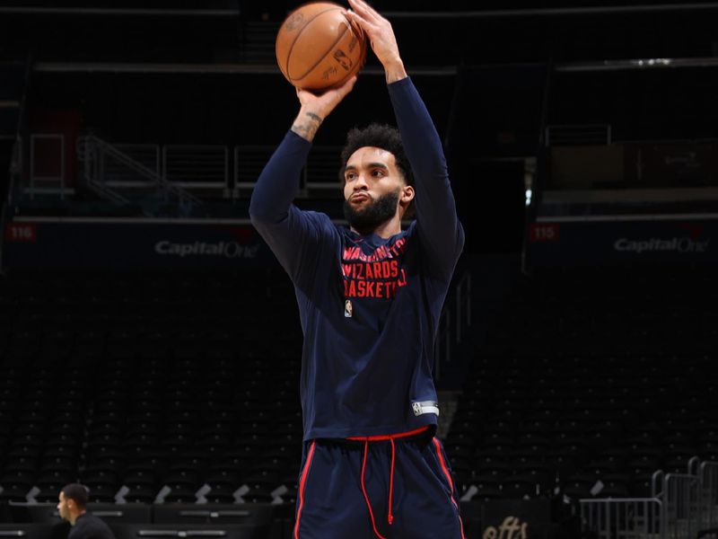 WASHINGTON, DC -? APRIL 5: Anthony Gill #16 of the Washington Wizards warms up before the game against the Portland Trail Blazers on April 5, 2024 at Capital One Arena in Washington, DC. NOTE TO USER: User expressly acknowledges and agrees that, by downloading and or using this Photograph, user is consenting to the terms and conditions of the Getty Images License Agreement. Mandatory Copyright Notice: Copyright 2024 NBAE (Photo by Stephen Gosling/NBAE via Getty Images)