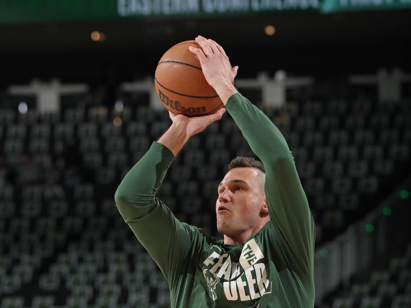 MILWAUKEE, WI - APRIL 21: Danilo Gallinari #12 of the Milwaukee Bucks warms up before the game against the Indiana Pacers during Round 1 Game 1 of the 2024 NBA Playoffs on April 21, 2024 at the Fiserv Forum Center in Milwaukee, Wisconsin. NOTE TO USER: User expressly acknowledges and agrees that, by downloading and or using this Photograph, user is consenting to the terms and conditions of the Getty Images License Agreement. Mandatory Copyright Notice: Copyright 2024 NBAE (Photo by Gary Dineen/NBAE via Getty Images).