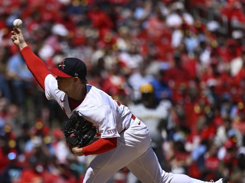 Apr 21, 2024; St. Louis, Missouri, USA; St. Louis Cardinals starting pitcher Sonny Gray (54) pitches against the Milwaukee Brewers in the first inning at Busch Stadium. Mandatory Credit: Joe Puetz-USA TODAY Sports