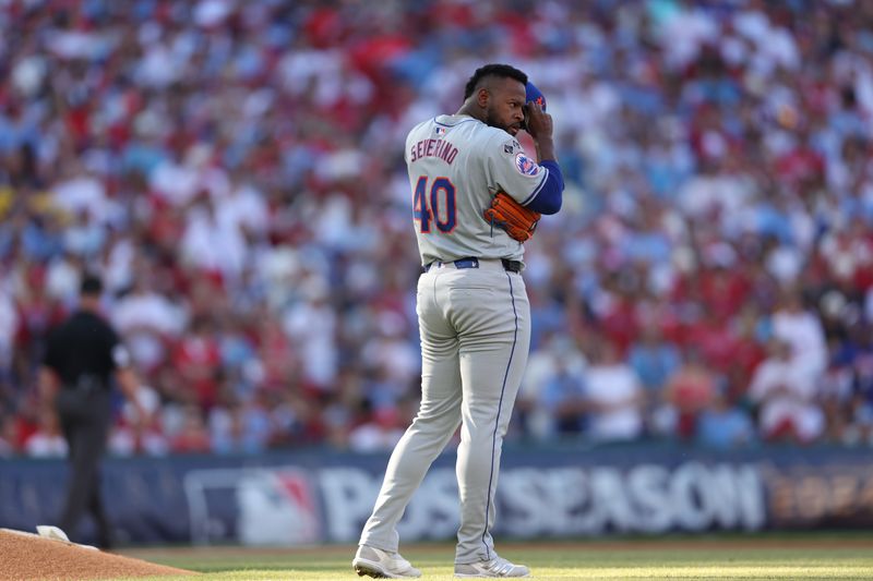 Oct 6, 2024; Philadelphia, Pennsylvania, USA; ZZZZZZZ during game two of the NLDS for the 2024 MLB Playoffs at Citizens Bank Park. Mandatory Credit: Bill Streicher-Imagn Images