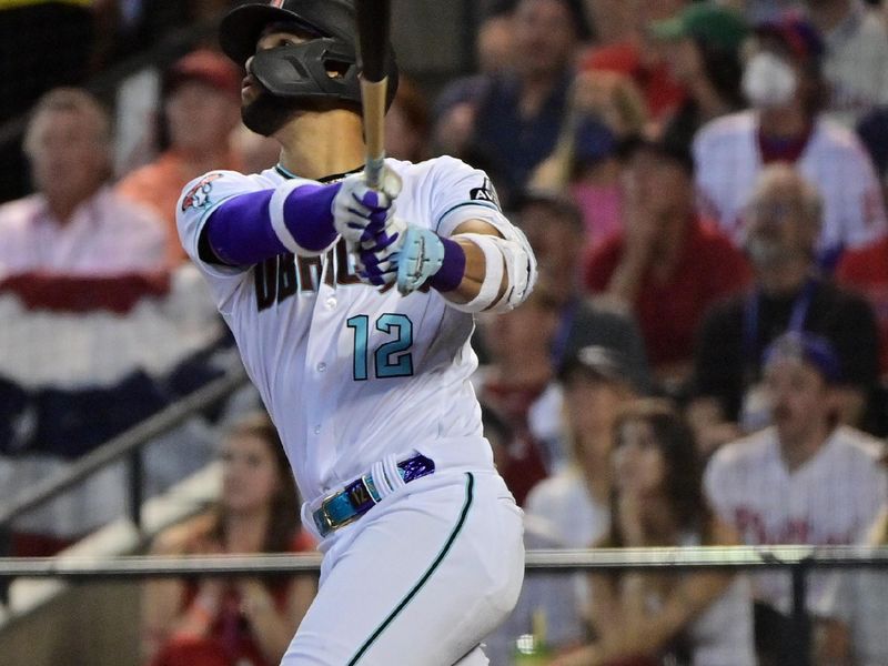 Oct 19, 2023; Phoenix, Arizona, USA; in the second inning during game three of the NLCS for the 2023 MLB playoffs at Chase Field. Mandatory Credit: Matt Kartozian-USA TODAY Sports