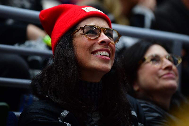 Dec 30, 2023; Los Angeles, California, USA; Actress Sarah Silverman attends the game between the Los Angeles Kings and Edmonton Oilers during the second period at Crypto.com Arena. Mandatory Credit: Gary A. Vasquez-USA TODAY Sports