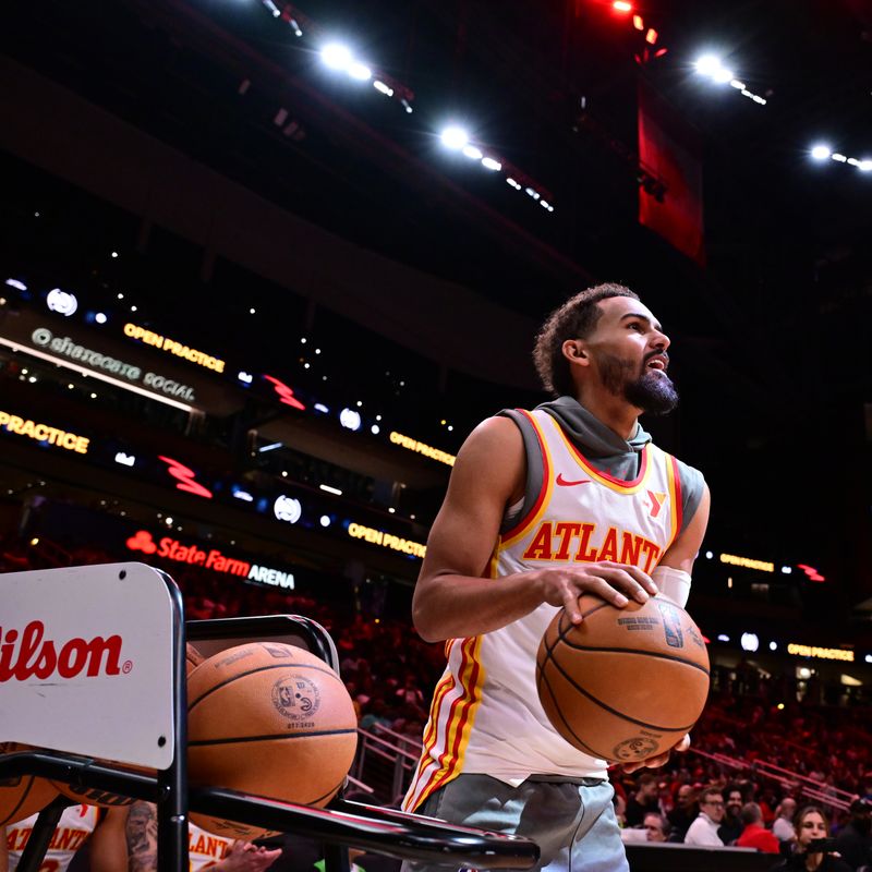 ATLANTA, GA - OCTOBER 16: The Atlanta Hawks Open Practice on October 16, 2024 at State Farm Arena in Atlanta, Georgia.  NOTE TO USER: User expressly acknowledges and agrees that, by downloading and/or using this Photograph, user is consenting to the terms and conditions of the Getty Images License Agreement. Mandatory Copyright Notice: Copyright 2024 NBAE (Photo by Adam Hagy/NBAE via Getty Images)