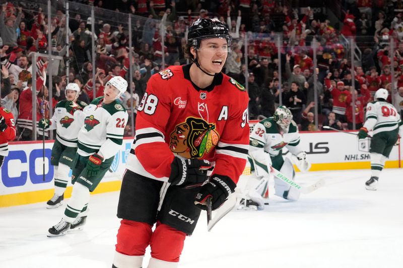 Nov 26, 2025; Chicago, Illinois, USA; during the second period at United Center. Mandatory Credit: David Banks-Imagn Images